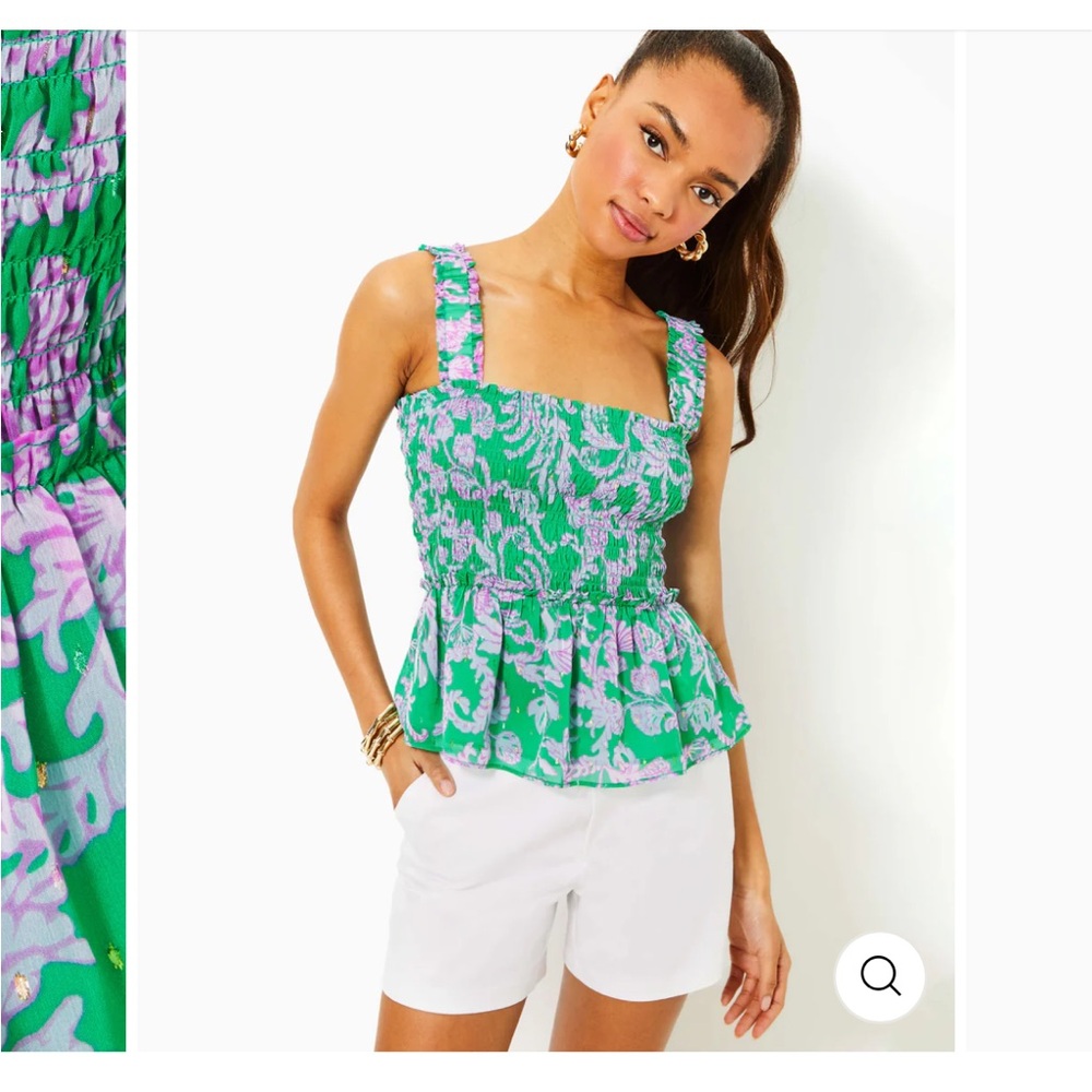 NWT Lilly Pulitzer Hadly Smocked Top